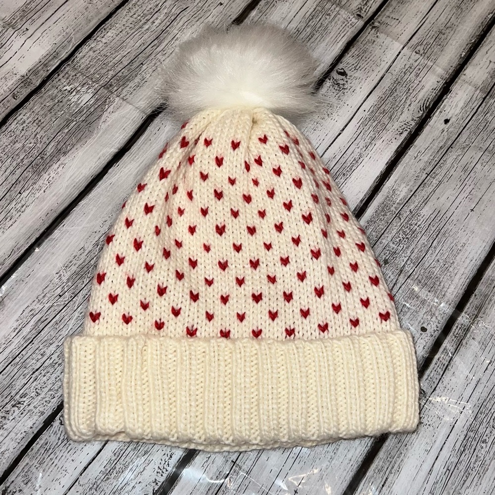 Red Heart Pom Hat